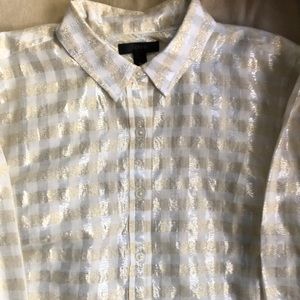 LN J. Crew stunning blouse Sz 10. Machine washable